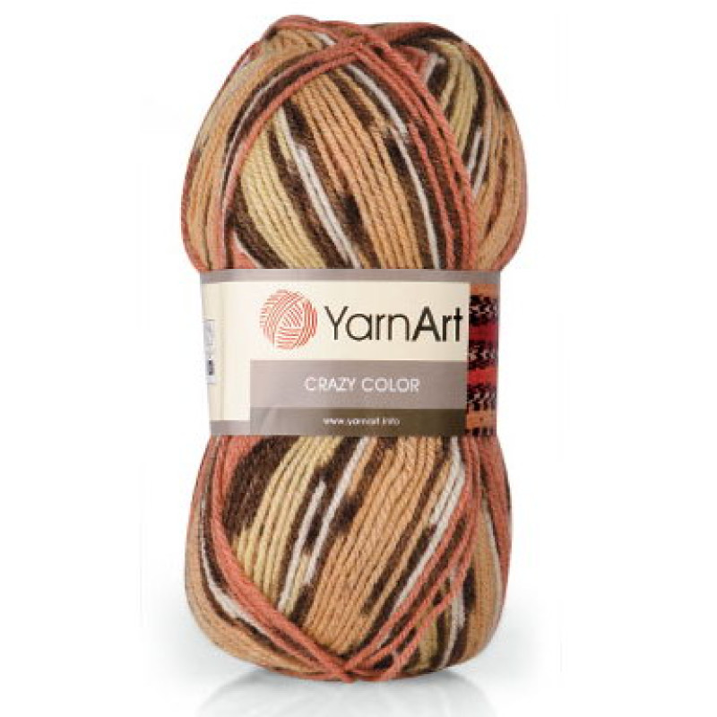 天*京様 brunt crazy about タンカラー Купити пряжу YARNART Crazy Color (Ярнарт Крейзі Колор)